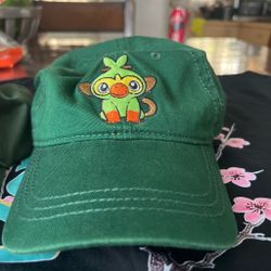 Grookey Pokémon Embroidered Green Dad Hat