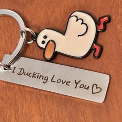 I Ducking Love You Keychain 