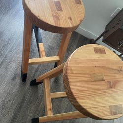 2 cool stools (wood) 