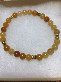 Yellow jade bracelet