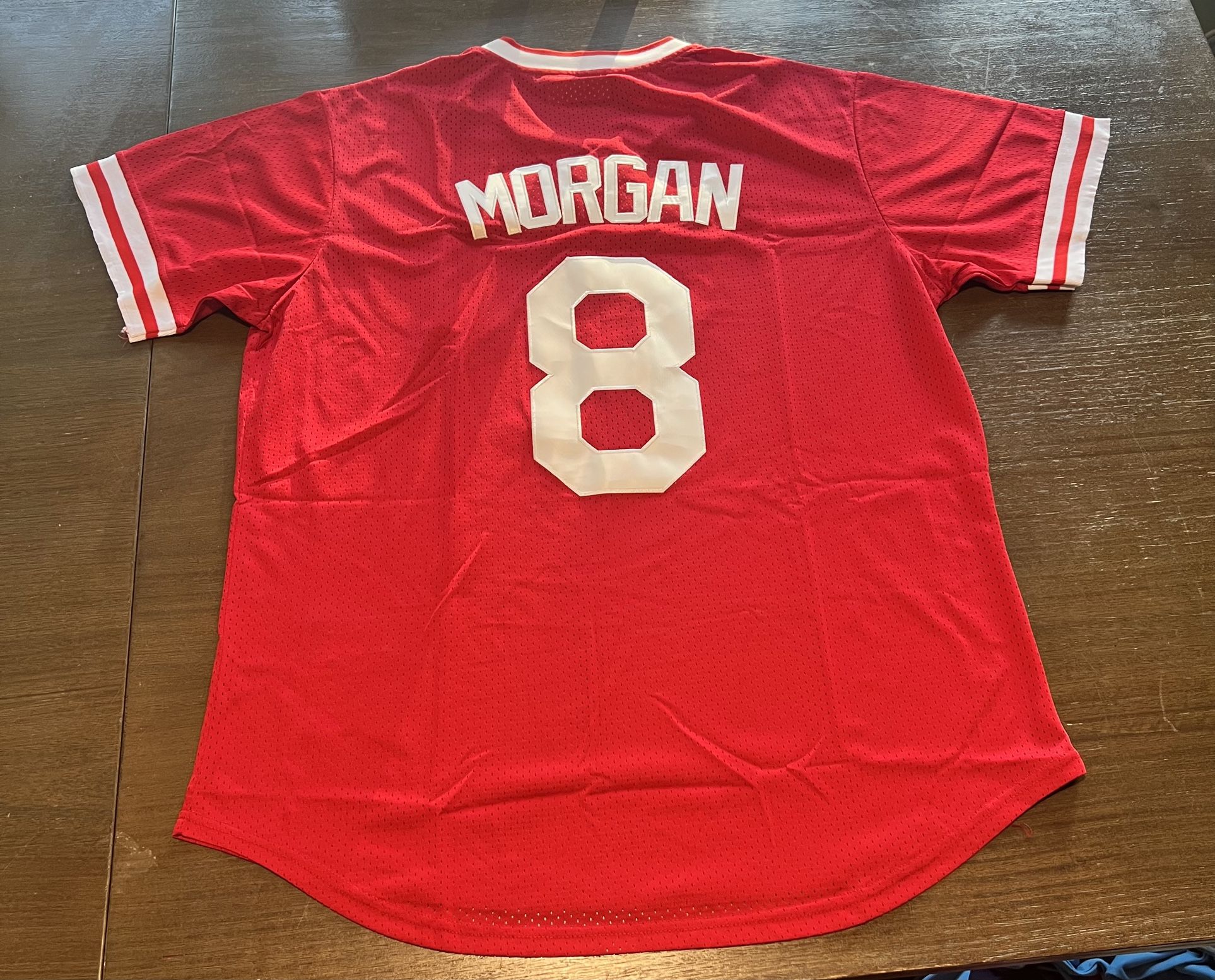 Joe Morgan HOF Cincinnati Reds Jersey Large Baseball Fast Shipping New MLB XL #8