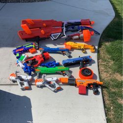 A lot of Nerf guns