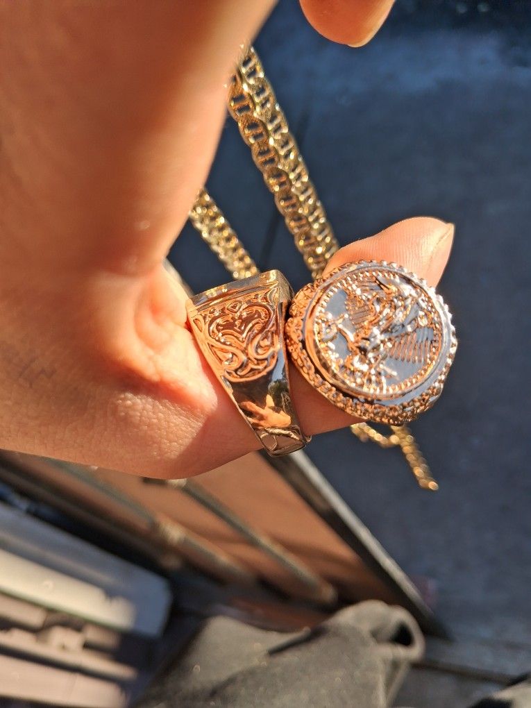 Chains And Rings Gold 18k