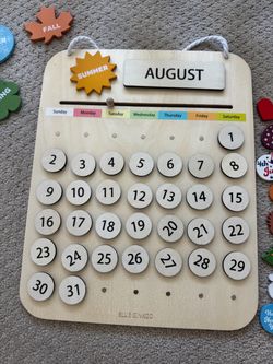 Wooden Kids Teaching Calendar