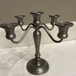 New  5 Candle Holder Silver Christmas Decor