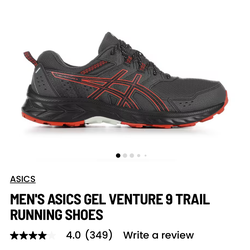 MEN'S ASICS GEL VENTURE 9 TRAIL RUNNING SHOES