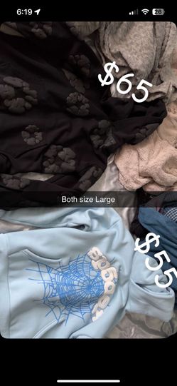 1:1 rep spider and denim tears hoodie size large