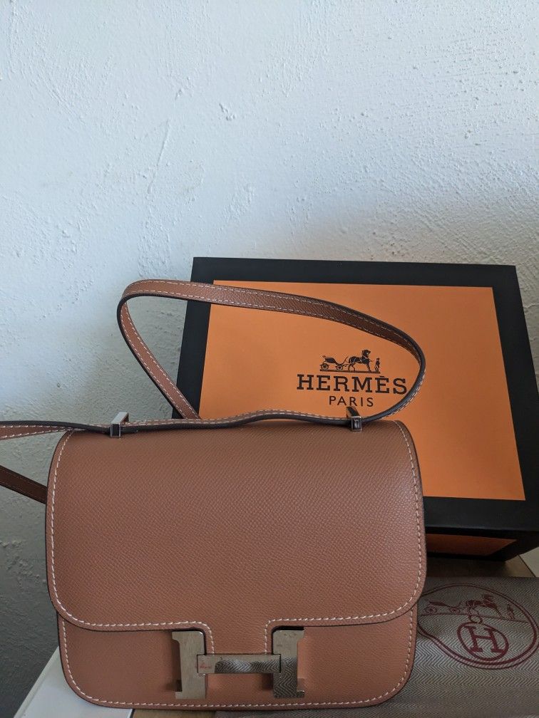 Hermes Shoulder Bag Real Smooth Calfskin Leather Beautiful