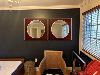 Vintage Contemporary Majestic Company Brushed Chrome Circle Mirror