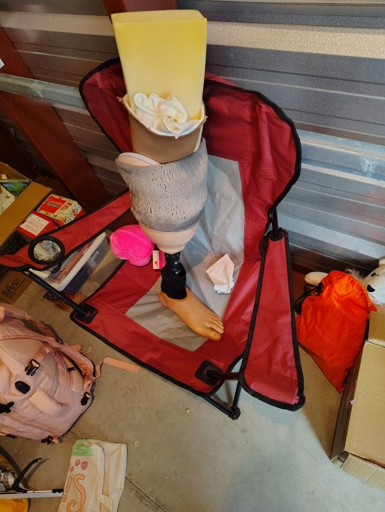 Left Leg Prosthetic With Foot Attachment