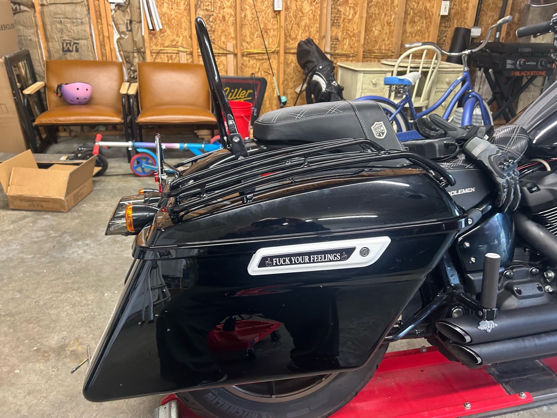 Saddle bag racks