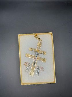 14K Gold plated Cross Pendant with Chain