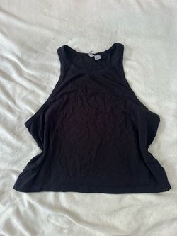 H&M Black High Neck Swing Tank Top XXL