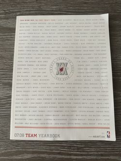 Miami Heat 2007-2008 NBA Team Yearbook