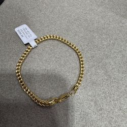 10k Yg Franco  Link Bracelet 