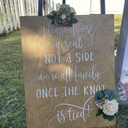 Seating Sign for Wedding
