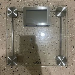 Taylor Digital Glass Weight Scale - Clear with Stainless Steel Accents