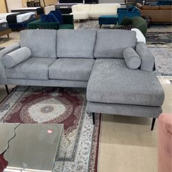 Gray Sofa Chaise Reversible