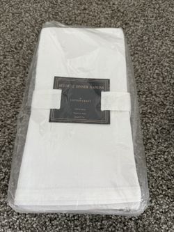 Set Of 12 Dinner Napkins - By Cotton Craft