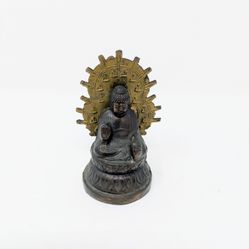 Vintage Japanese Buddhist Altar Statue: Amoghasiddhi Buddha