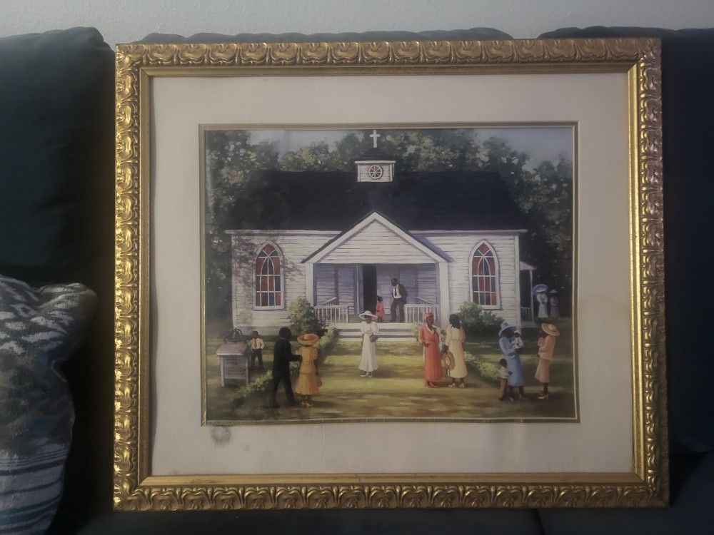 Painting Of A Vintage Church By JOAN COLE