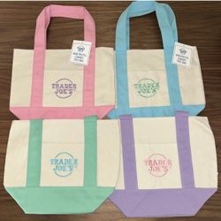 Trader Joe’s Mini Pastel Canvas Tote Bag