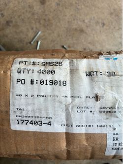4,000 #8 x 2” Phillips Flat Head Wood Screws – Zinc Plated – Bulk Box