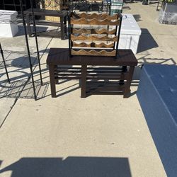 Bench $45 Wine Rack $15