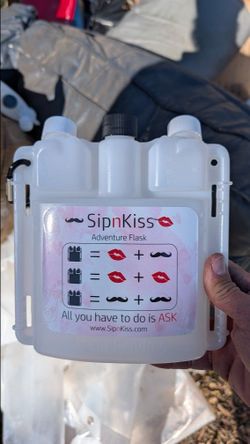 Big Box Of About 50 Sipnkiss Adventure Flasks Party Favor Flask Lot Frat Rave Festival Swap Meet Resale