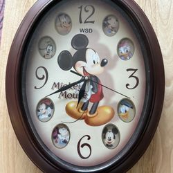 Vintage Disney Wall Clock Mickey Mouse