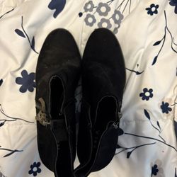 Mia Black Suede Booties