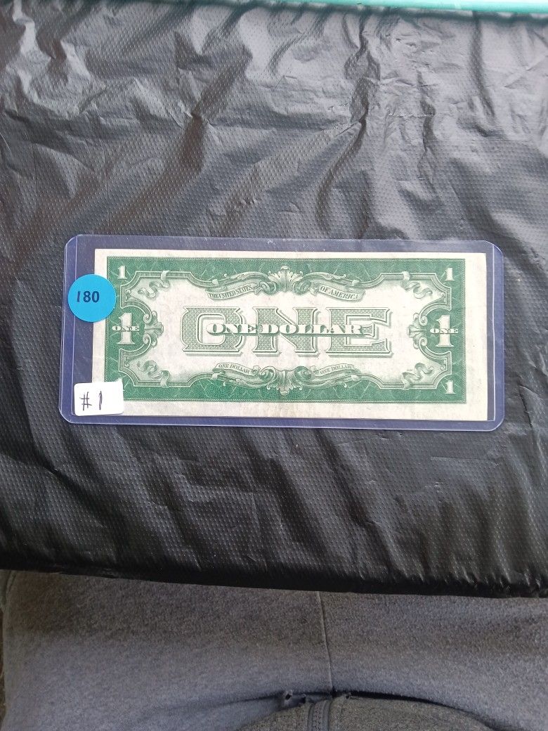 Funny Back Misaligned $1 Silver Certificate 