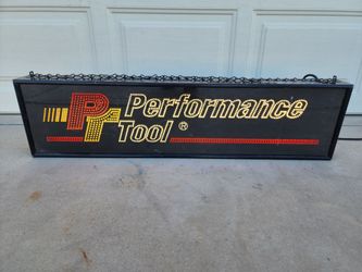 Performance Tool Lighted Sign Vintage Garage Mancave Work Shop
