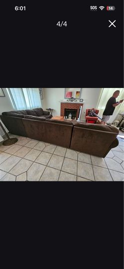 Brown sectional
