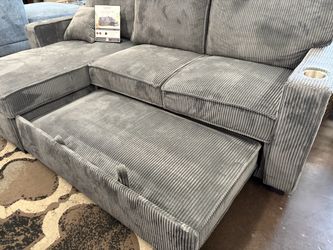 Corduroy Sleeper Sectional with Storage