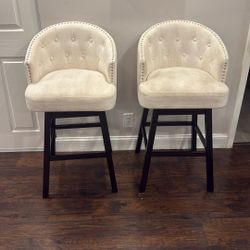 Upholstered Swivel Bar Stools 