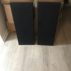 2 Sharp Vintage Tall Floor Tower Disco Speakers 