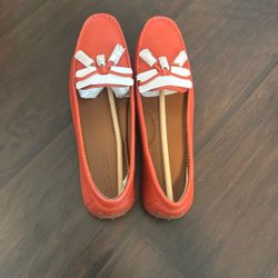Coach Women’s Leather Flats – Orange  