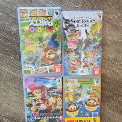 Nintendo Switch Games Mario Kart, Mario Party, Mario Maker 2, Super Smash Bros