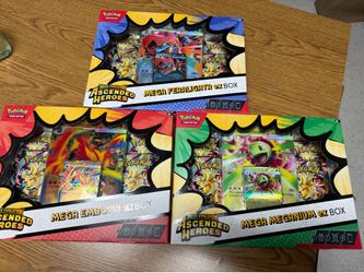 Ascended Heroes Feraligatr/Meganium/Emboar Ex boxes