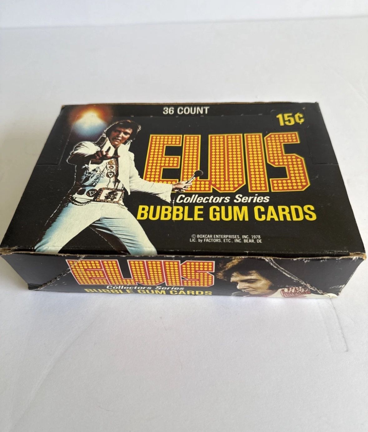1978 Donruss Elvis Presley Collectors Series Bubble Gum Cards 36 Count Box