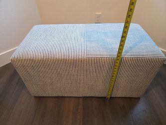 Striped Cloth Ottoman