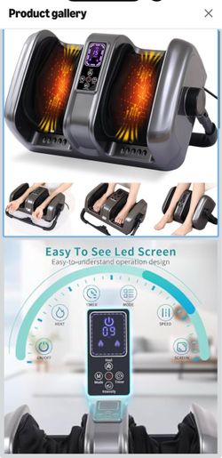 Foot Massager foot massager with heat,Deep kneading and rolling of The nerves in The feet and legs.neuropathy foot massager for circulation and pain r