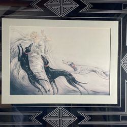 Art Deco Mid-Mod Treasure Louis Icart, Coursings II Etching Colour Lithograph