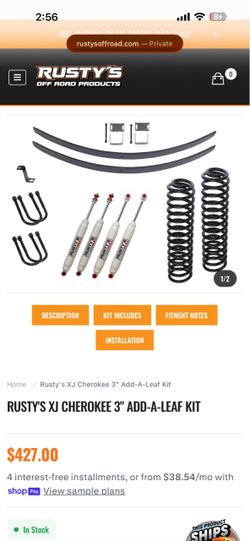 Jeep cherokee lift kit 3’