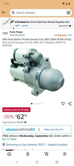 2007-2009 KiaSorento Starter