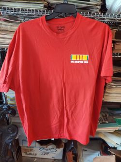 Support our troops vfw red shirt