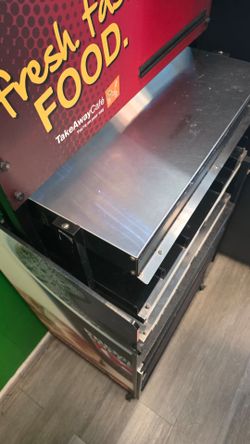 Food Take-out stand. Hot and cold