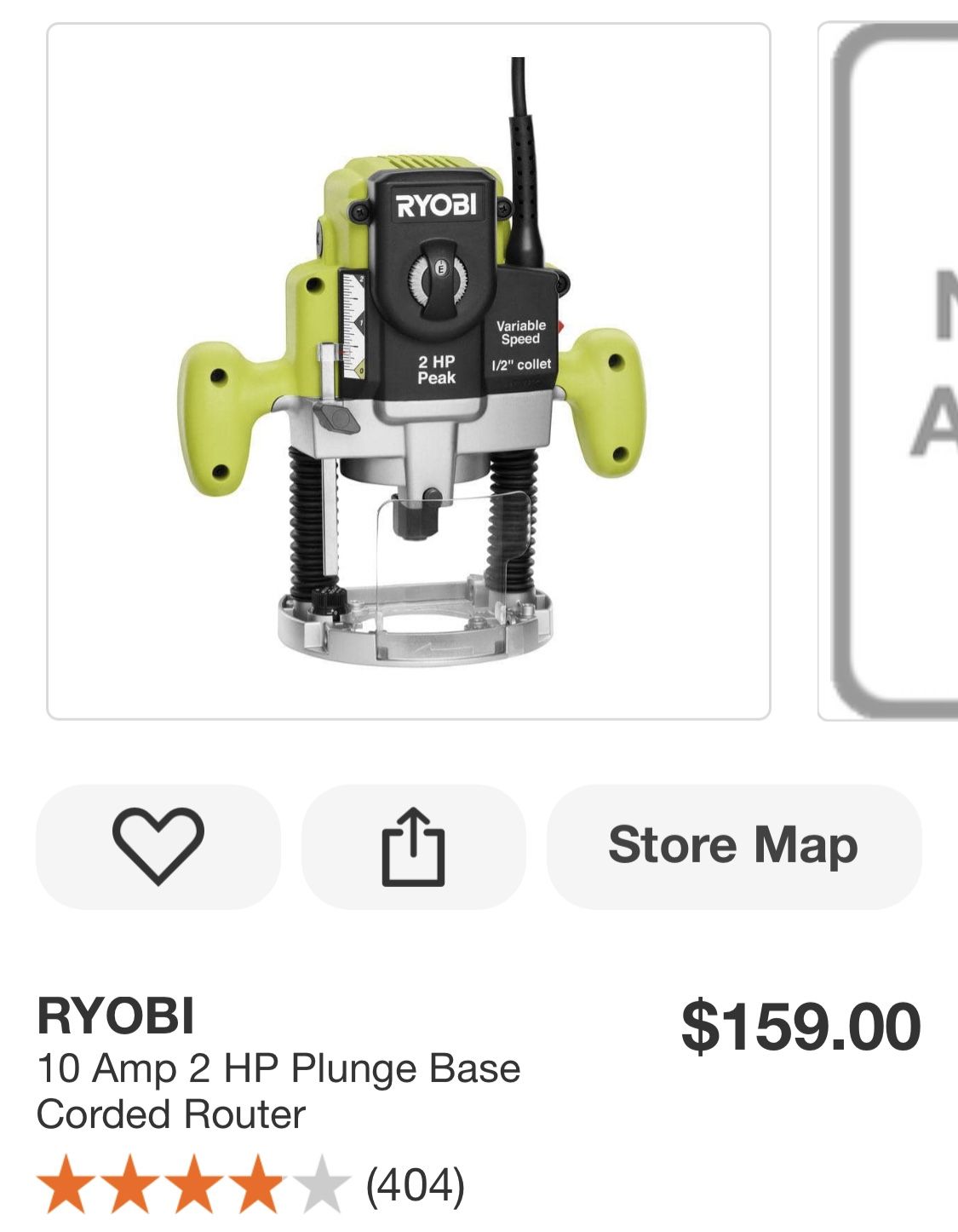 Ryobi 10 amp 2 2024 hp plunge base router