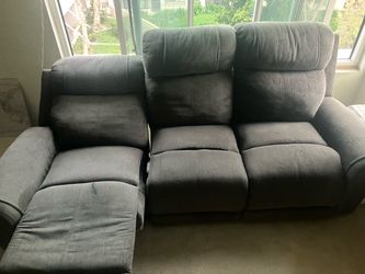 Modern Reclining 3-Seat Sofa